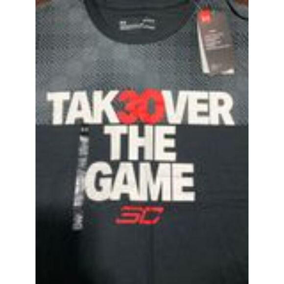 Men’s Large Shirt Under Armour Black Heat Gear Athletic Crewneck Short Sleeve - Picture 12 of 13